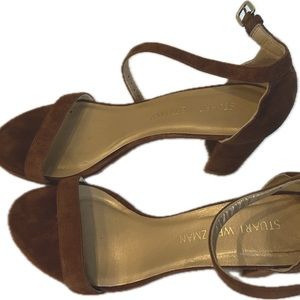 Stuart Weitzman brown suede heels